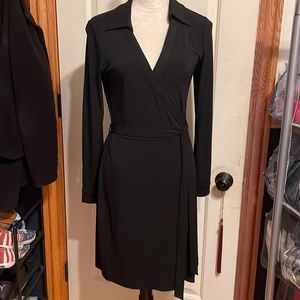 Calvin Klein size 8 black wrap dress